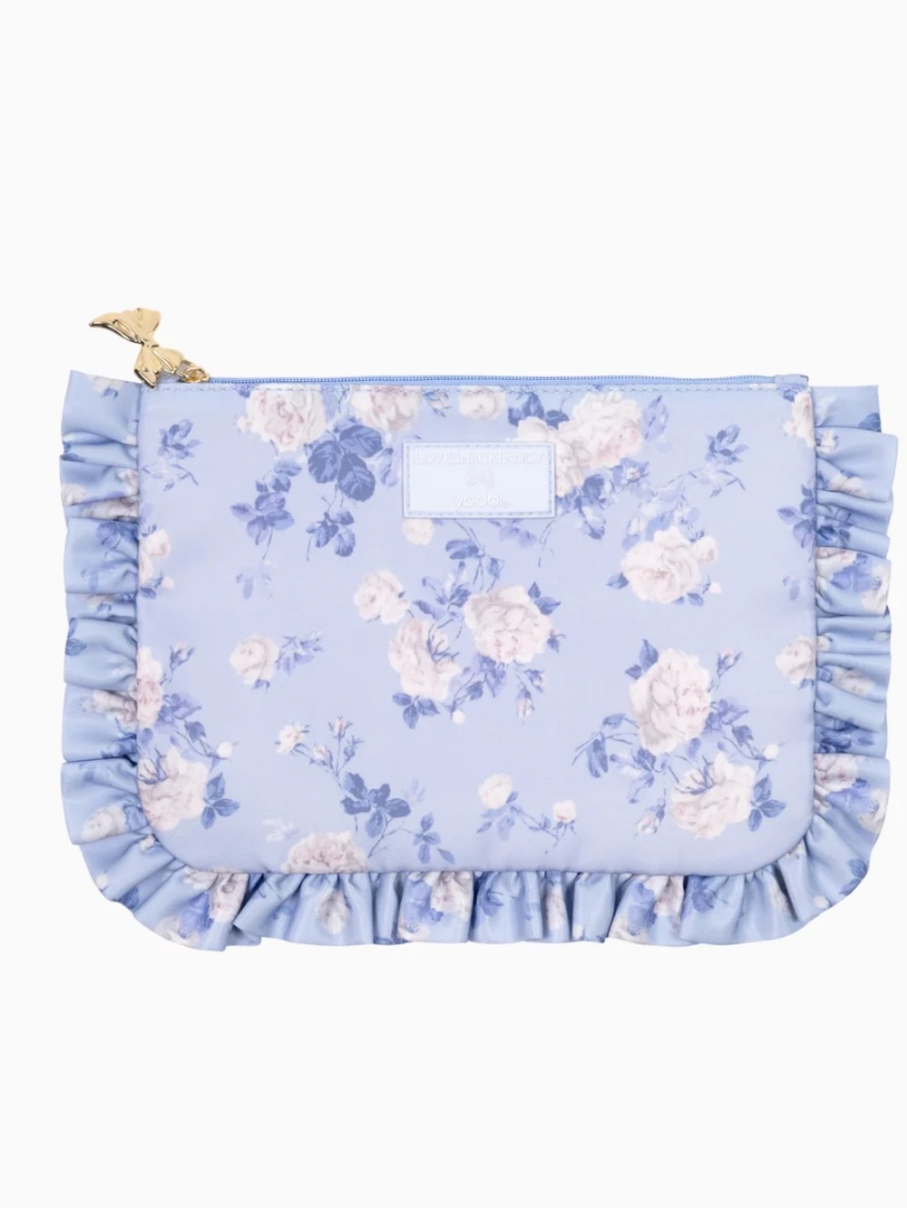 LoveShackFancy Everblooming Rosettes Ruffle Accessory Pouch - Picture 2 of 3